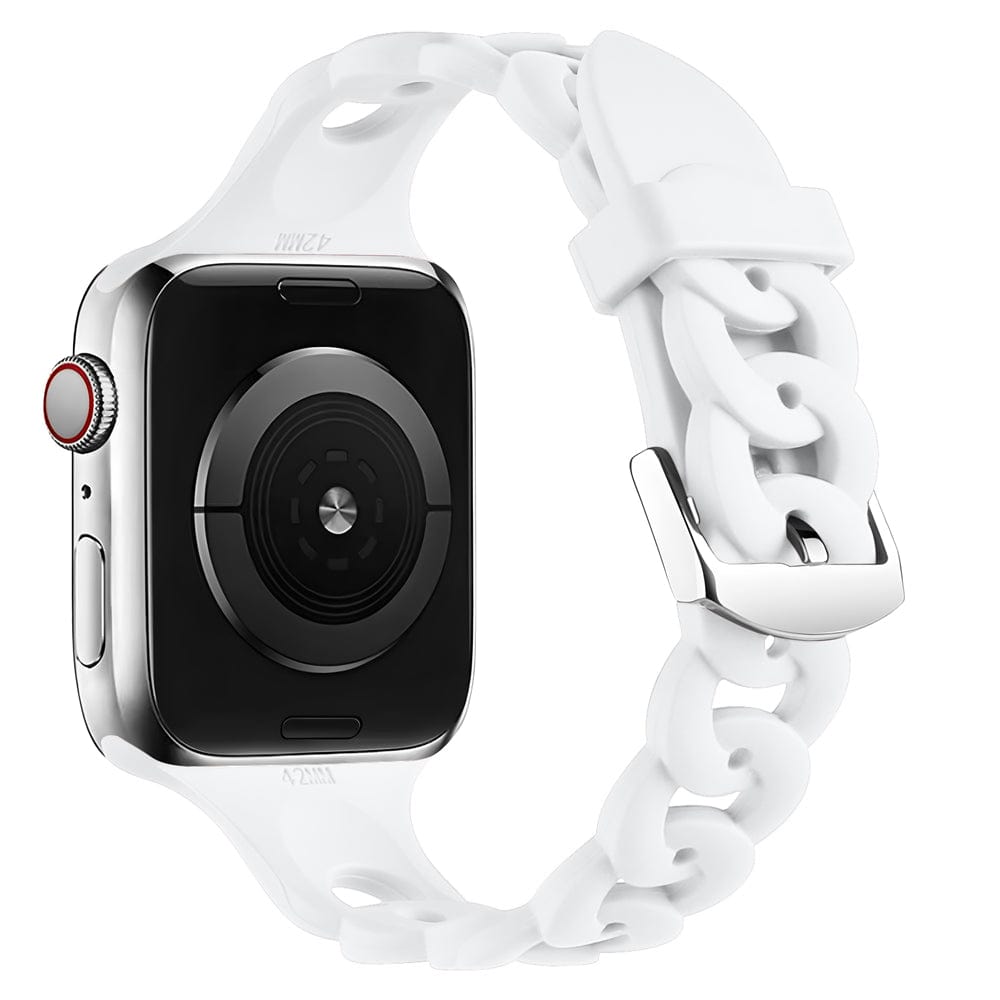 Silicone Chain Watch Band White / 38mm, 40mm & 41mm DP202112181S01