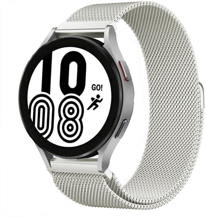 Milanese Stainless Steel Watch Band For Samsung Antique White / 20mm DX090319