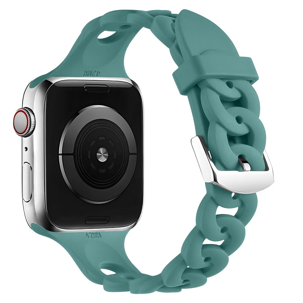 Silicone Chain Watch Band Tiffany Blue / 38mm, 40mm & 41mm DP202112181S14