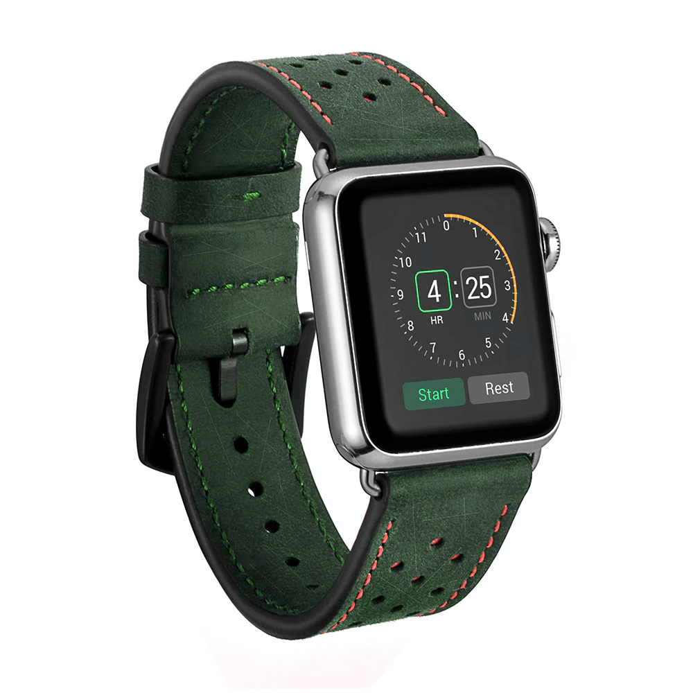2 Tone Leather Watch Band