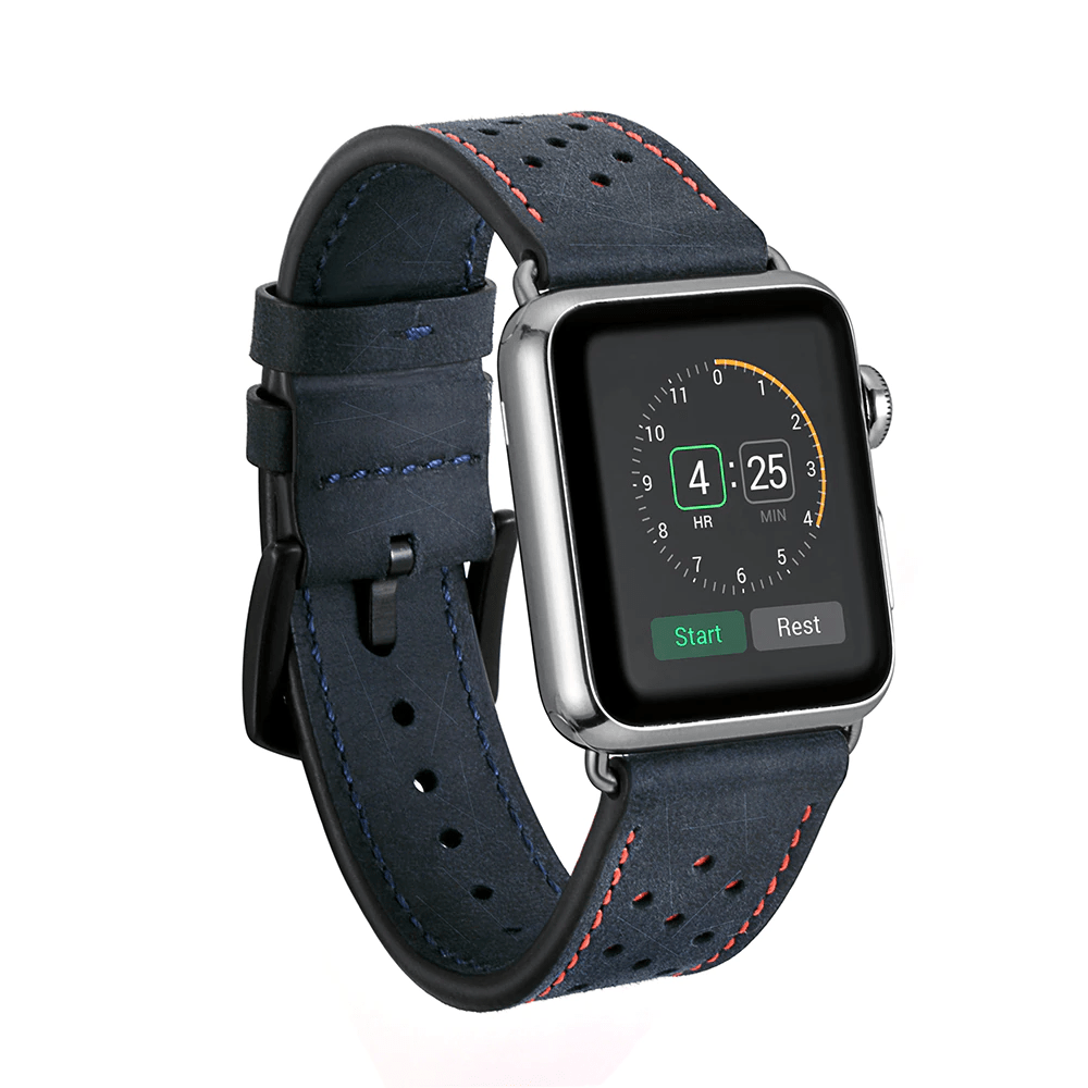 2 Tone Leather Watch Band