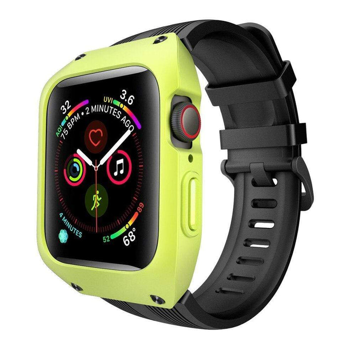 Tough Sports Watch Band With Built In Case Lime & Black / 44mm DP190334L04