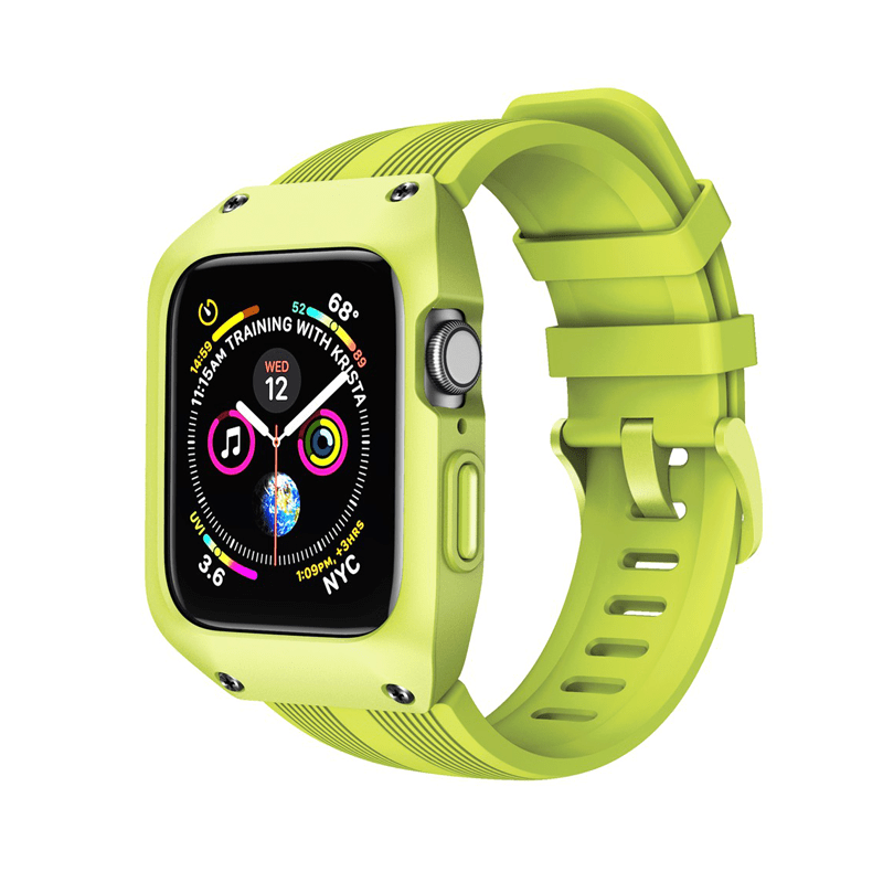 Tough Sports Watch Band With Built In Case Lime / 44mm DP190334L03