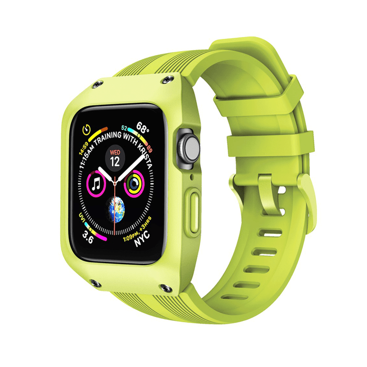 Tough Sports Watch Band With Built In Case Lime / 44mm DP190334L03