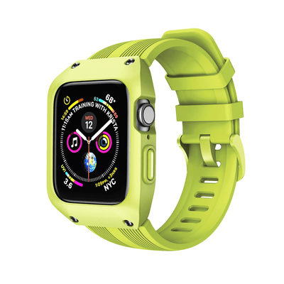 Tough Sports Watch Band With Built In Case Lime / 44mm (Series 4, 5, 6 & SE)
