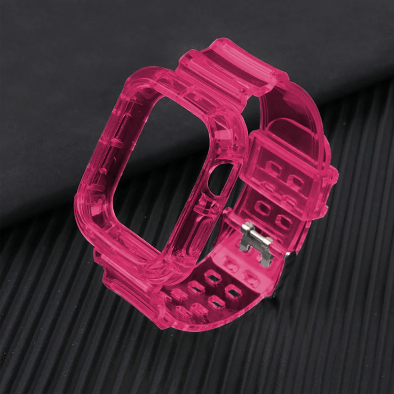 Transparent Sports Watch Band With Built In Case Pink / 42mm, 44mm DP20704L05