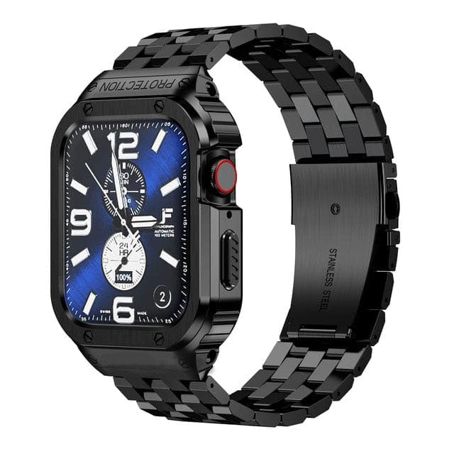 Stainless Steel Bracelet Watch Band With Shockproof Case Black / 44mm DP2210172S03&DP18111200&DP18112200