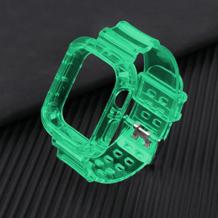 Transparent Sports Watch Band With Built In Case Green / 42mm, 44mm DP20704L03