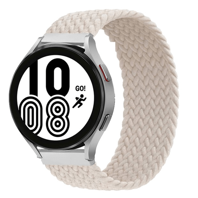 Braided Solo Loop Watch Band For Samsung Cream / 20mm / XXS DS201202S35-XXS
