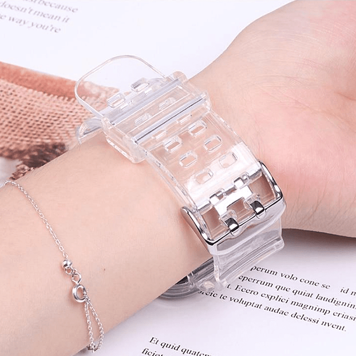 Transparent Sports Watch Band With Built In Case