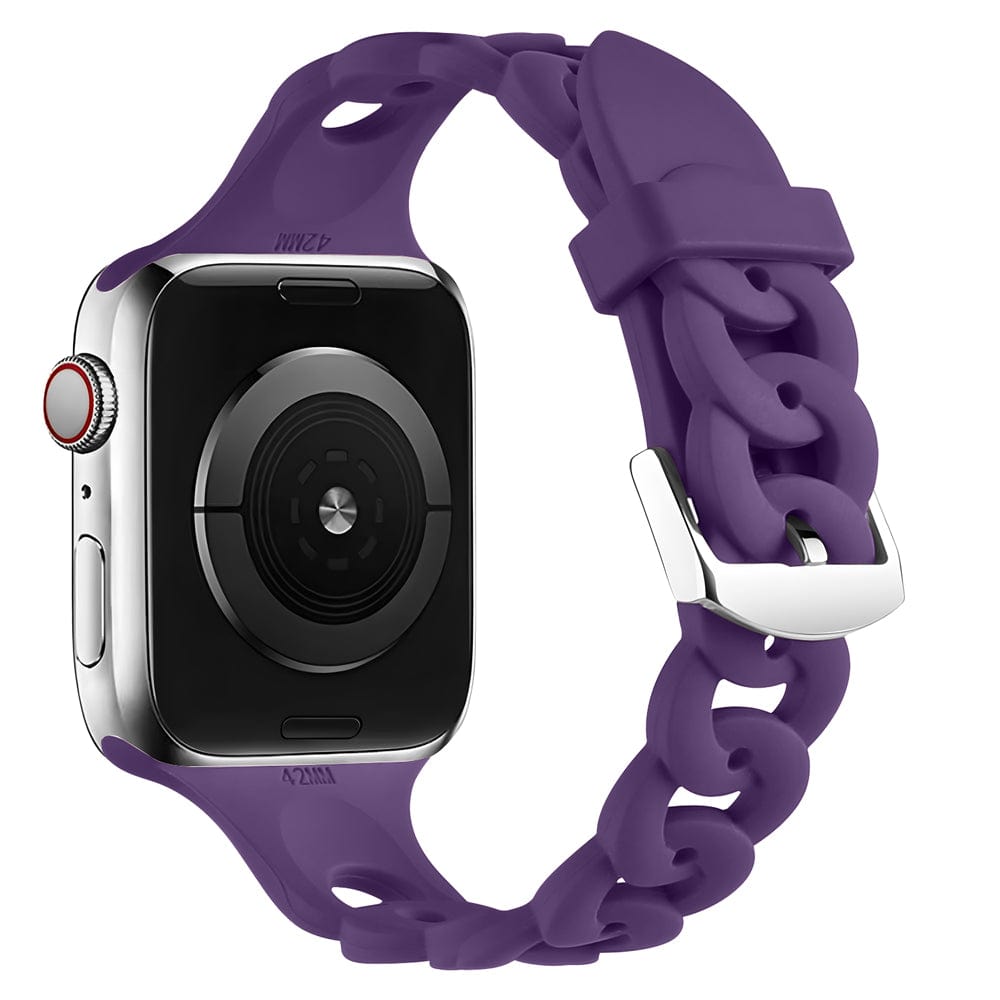 Silicone Chain Watch Band Purple / 38mm, 40mm & 41mm DP202112181S15