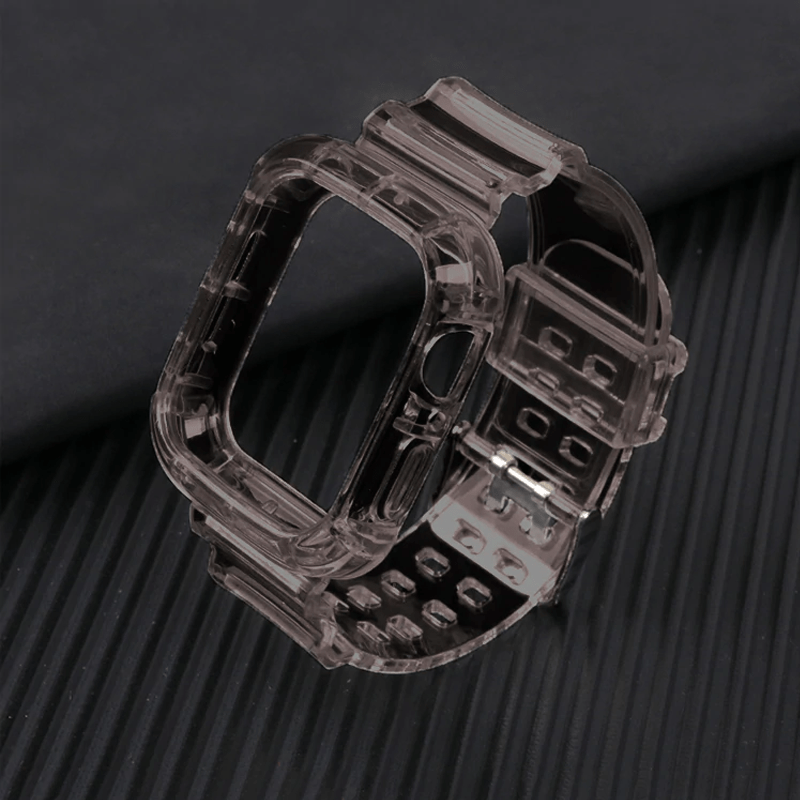 Transparent Sports Watch Band With Built In Case Black / 42mm, 44mm DP20704L06