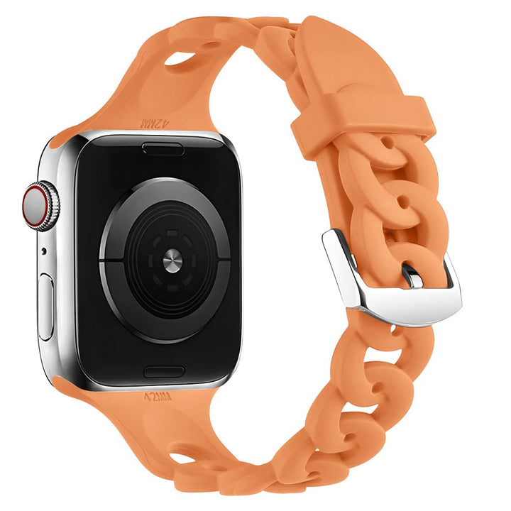 Silicone Chain Watch Band Orange / 38mm, 40mm & 41mm DP202112181S09