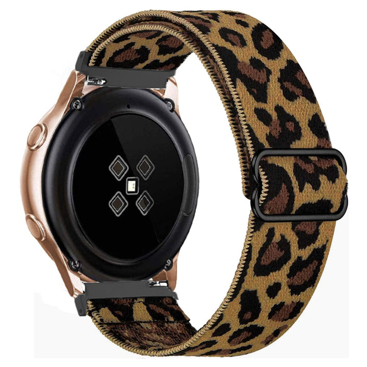 Adjustable Nylon Sports Watch Band For Samsung Brown Leopard / 20mm DS2105242S14