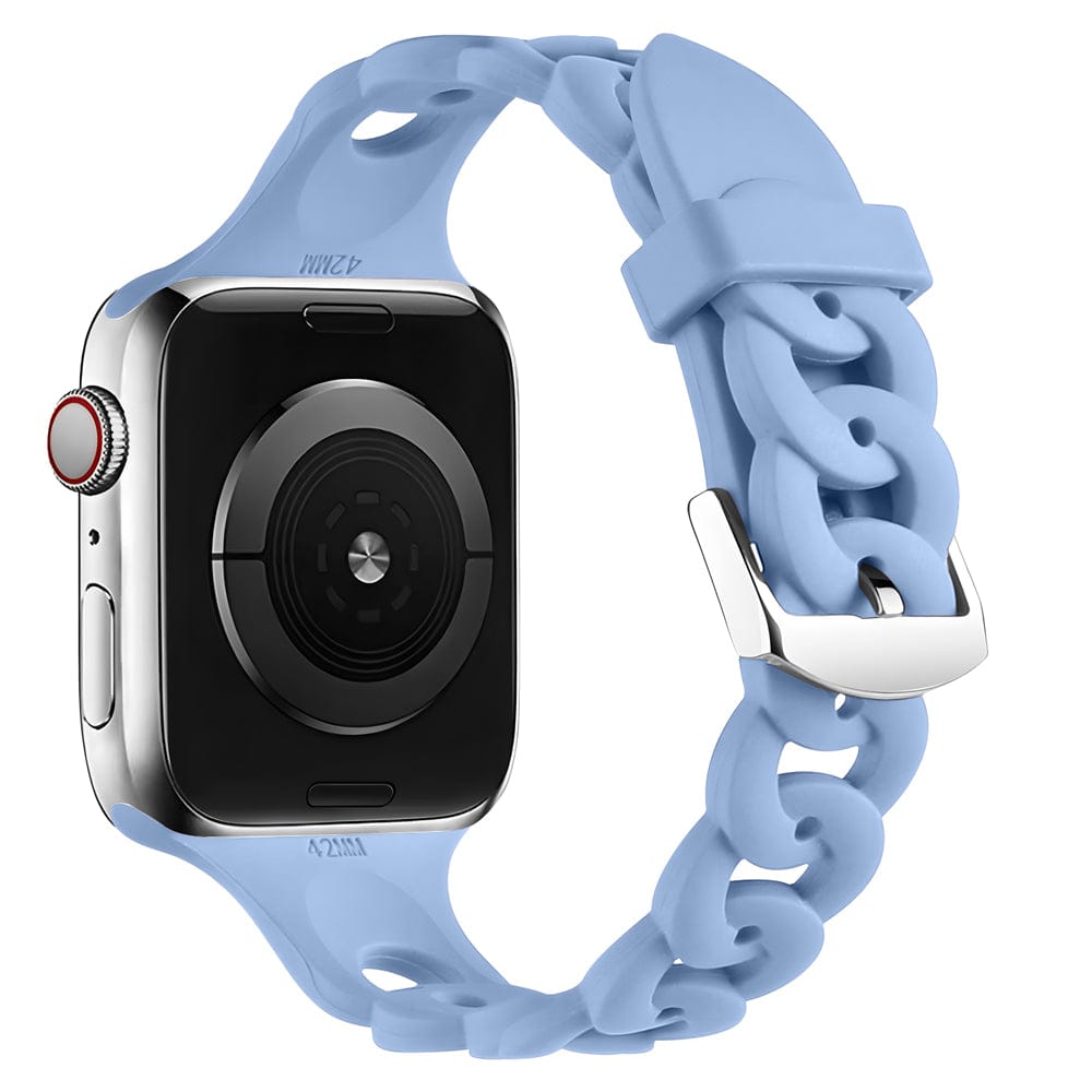 Silicone Chain Watch Band Baby Blue / 38mm, 40mm & 41mm DP202112181S11