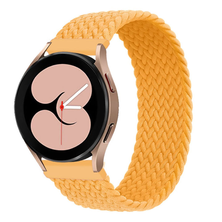 Braided Solo Loop Watch Band For Samsung Mustard Yellow / 20mm / XXS DS201202S25-XXS