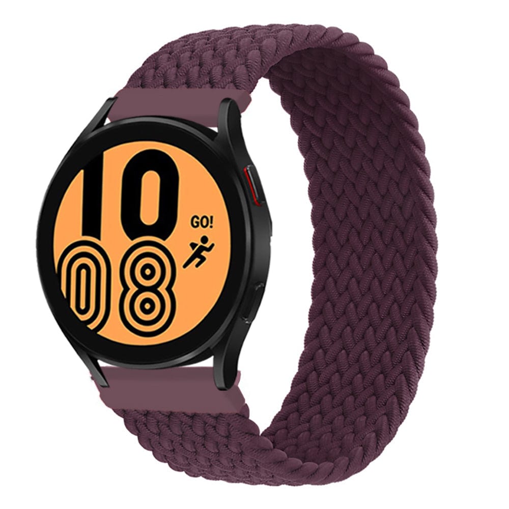 Braided Solo Loop Watch Band For Samsung Dark Brown / 20mm / XXS DS201202S26-XXS
