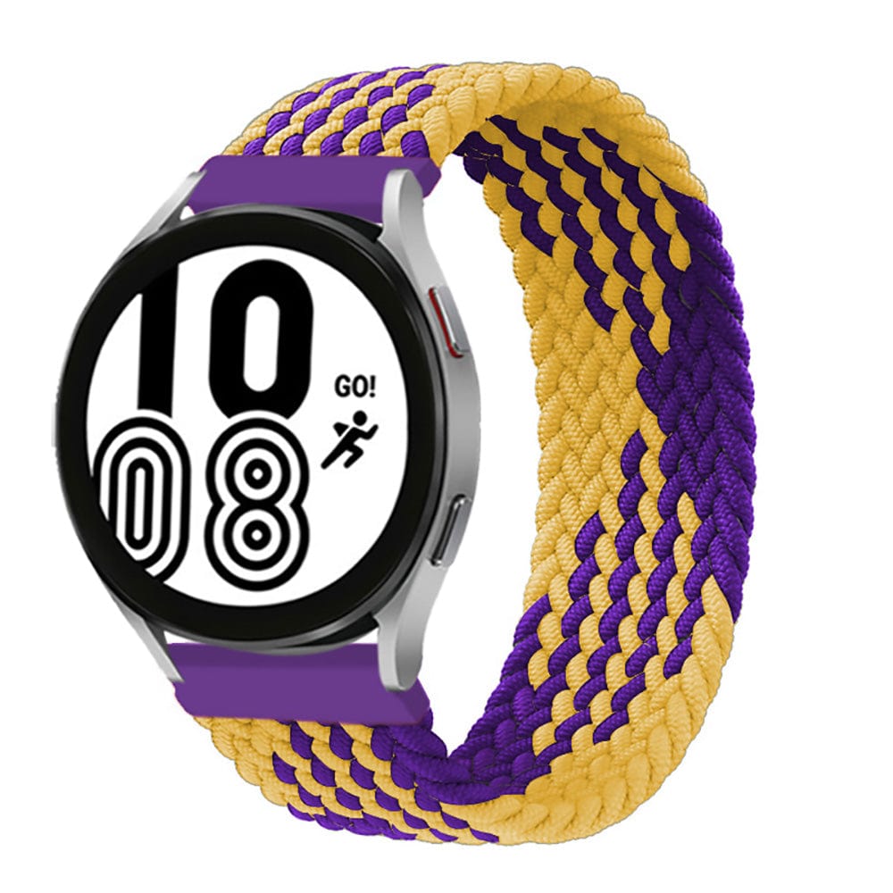 Braided Solo Loop Watch Band For Samsung Purple Yellow / 20mm / XXS DS201202S28-XXS
