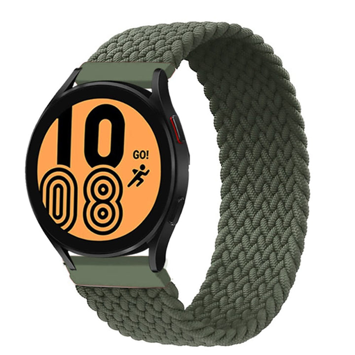 Braided Solo Loop Watch Band For Samsung Army Green / 20mm / XXS DS201202S01-XXS