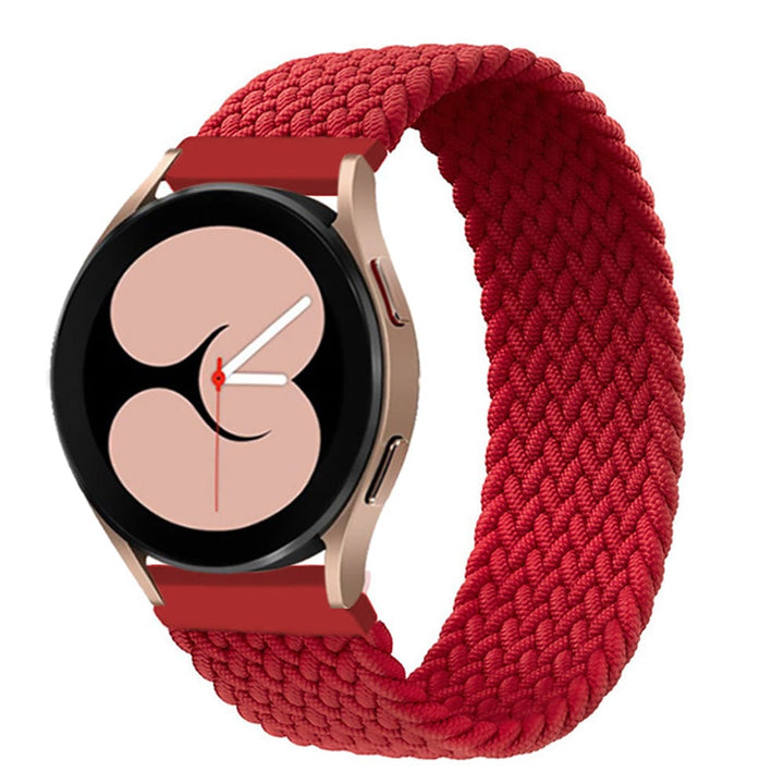Braided Solo Loop Watch Band For Samsung Red / 20mm / XXS DS201202S03-XXS