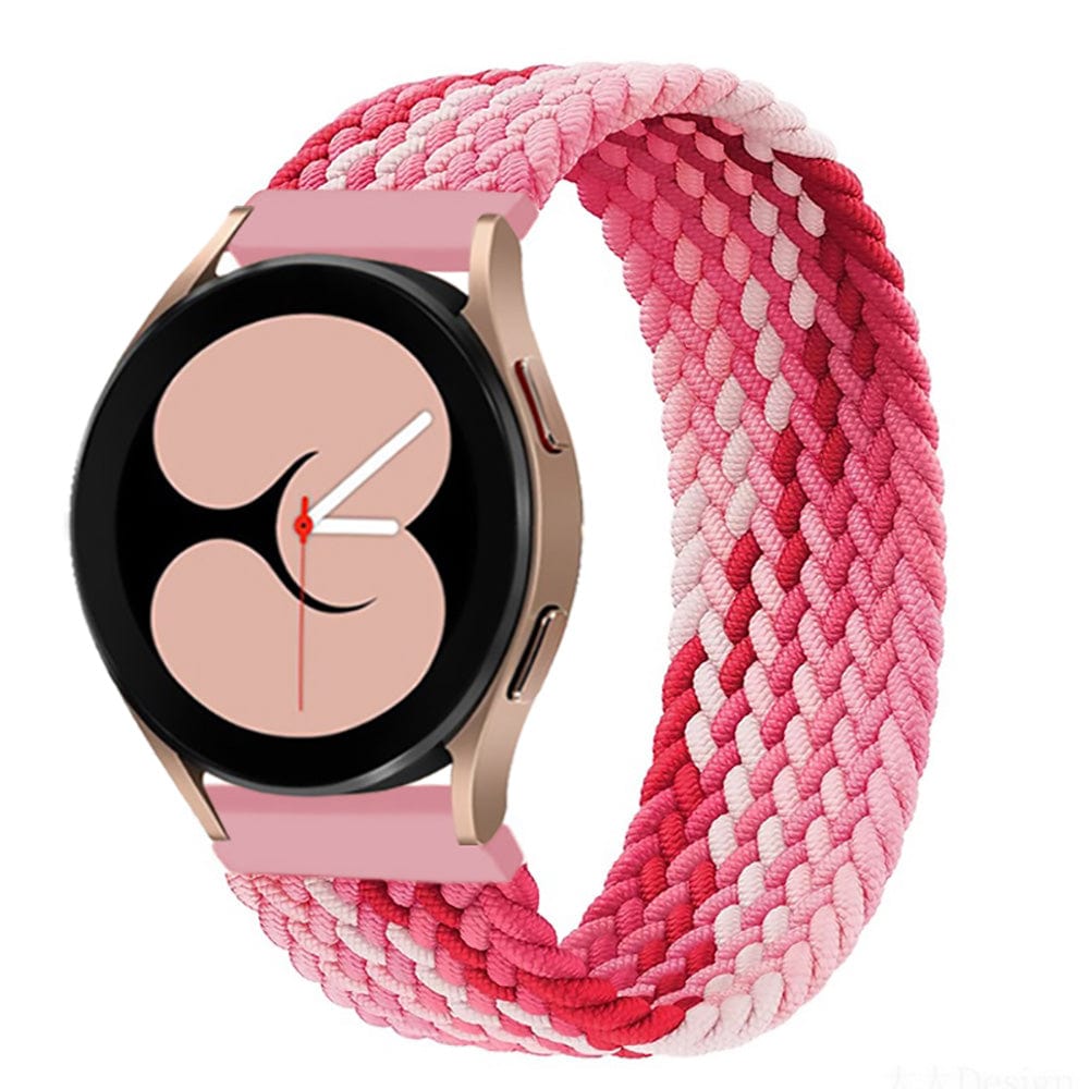 Braided Solo Loop Watch Band For Samsung Red Pink / 20mm / XXS DS201202S15-XXS