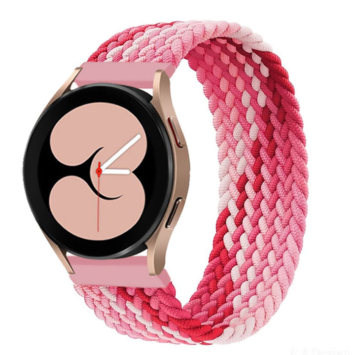 Braided Solo Loop Watch Band For Samsung Red Pink / 20mm / XXS DS201202S15-XXS