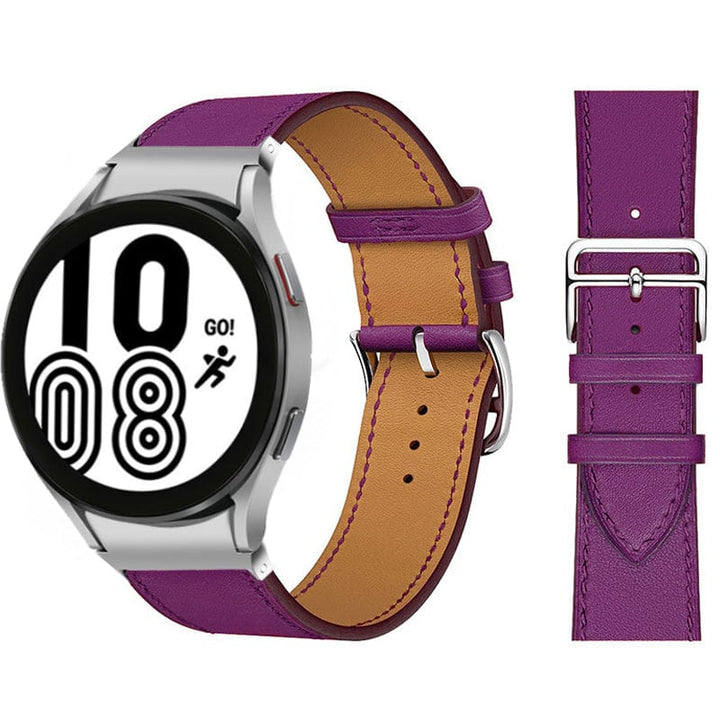 Leather Watch Band For Samsung Purple / Galaxy Watch4 (40mm & 44mm) DX021014S20&DX021092401