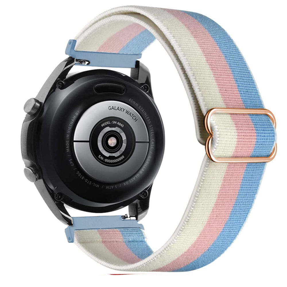 Adjustable Nylon Sports Watch Band For Samsung Cream Pink Blue / 20mm DS2105242S23