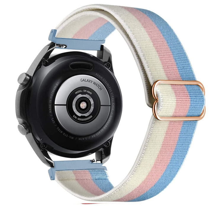 Adjustable Nylon Sports Watch Band For Samsung Cream Pink Blue / 20mm DS2105242S23