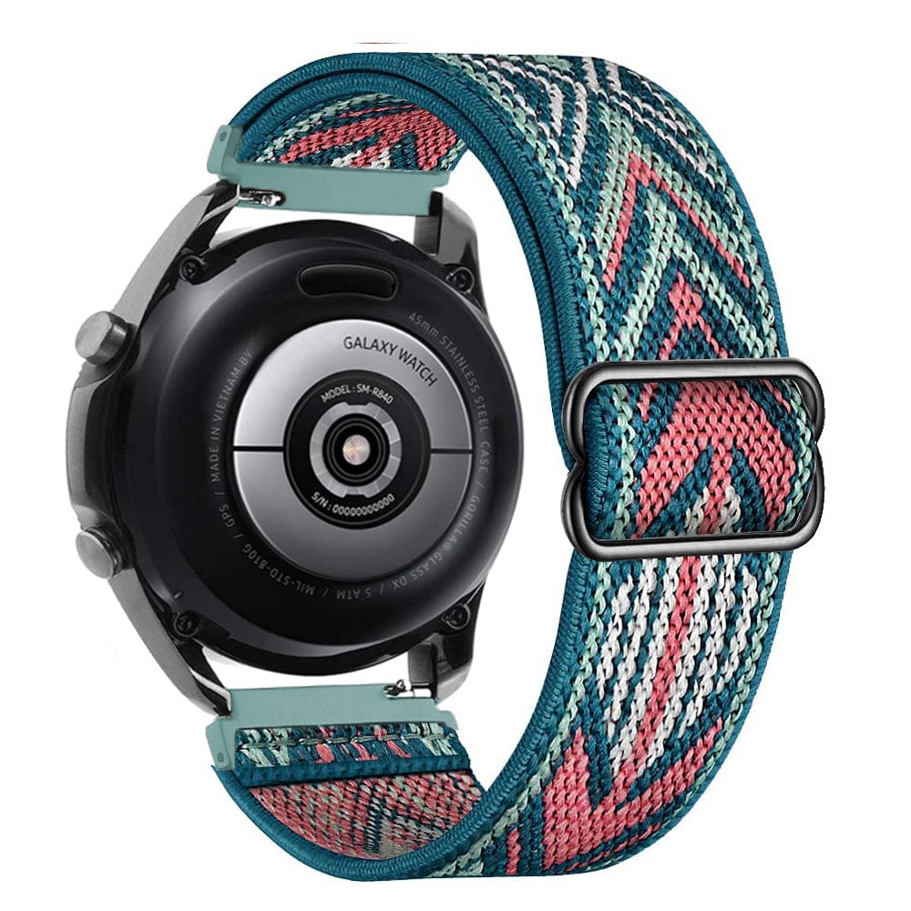 Adjustable Nylon Sports Watch Band For Samsung Turquoise Arrow / 20mm DS2105242S15