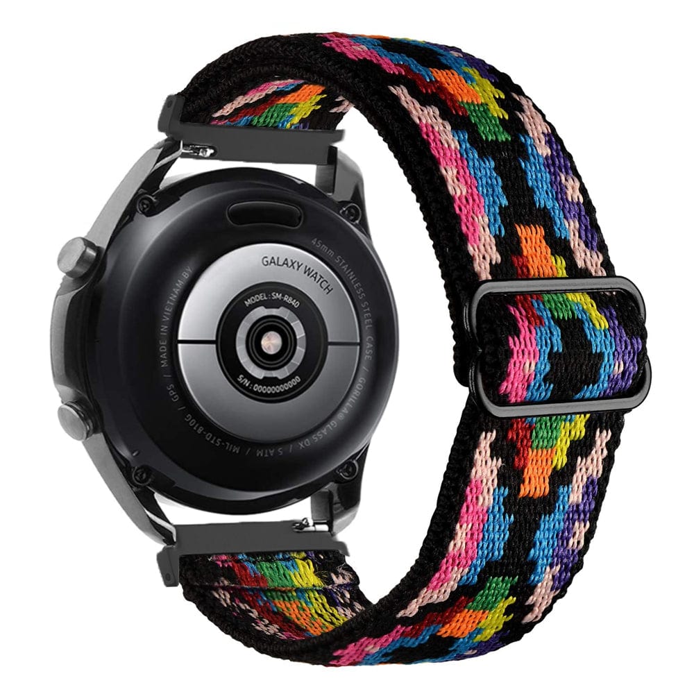 Adjustable Nylon Sports Watch Band For Samsung Boho Multicolor / 20mm DS2105242S07