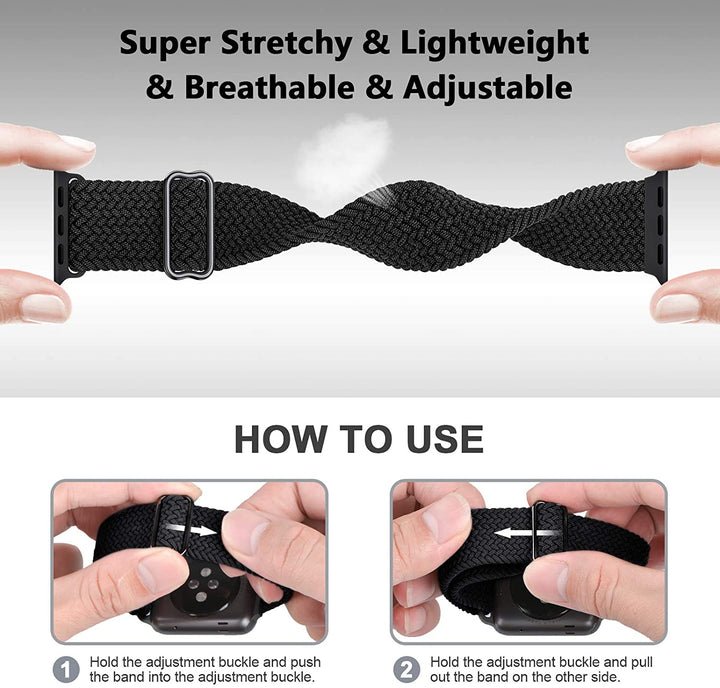 Adjustable Braided Nylon Watch Band