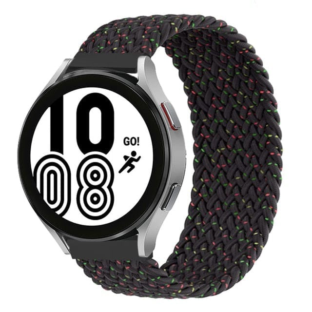 Braided Solo Loop Watch Band For Samsung Starlight Black / 20mm / XXS DS201202S38-XXS