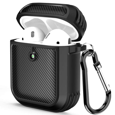Carbon Fiber Wireless Headphones Case Black / Airpods 1 & 2 C20201230-02-Black