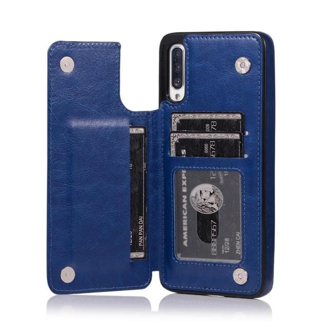 Leather Wallet Case For Samsung Galaxy A Series Galaxy A51 4G / Blue SKPT-SMA51 4G-Blue
