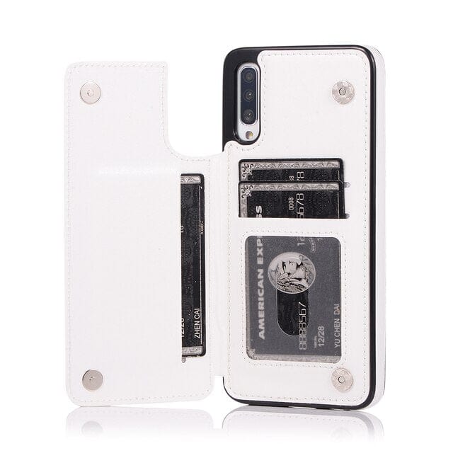 Leather Wallet Case For Samsung Galaxy A Series Galaxy A51 4G / White SKPT-SMA51 4G-White