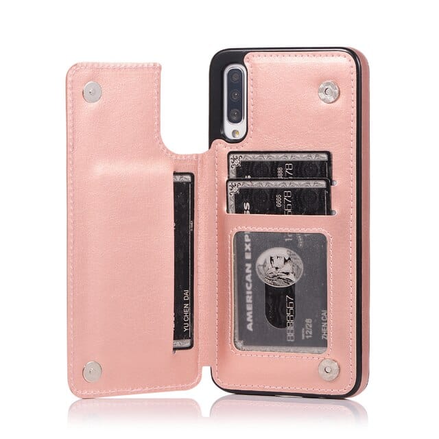 Leather Wallet Case For Samsung Galaxy A Series Galaxy A51 4G / Rose Gold SKPT-SMA51 4G--Rose Gold