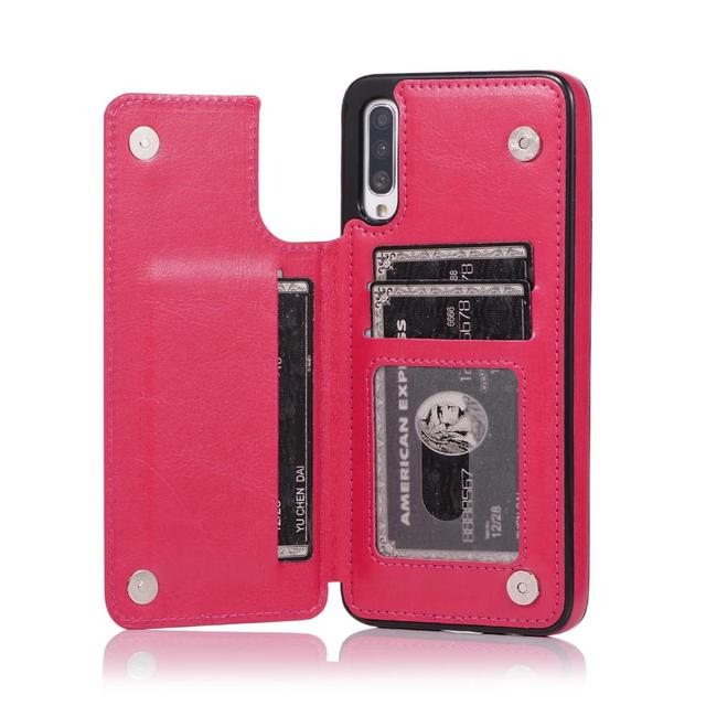 Leather Wallet Case For Samsung Galaxy A Series Galaxy A51 4G / Rose Red SKPT-SMA51 4G-Rose