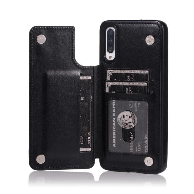 Leather Wallet Case For Samsung Galaxy A Series Galaxy A51 4G / Black SKPT-SMA51 4G-Black
