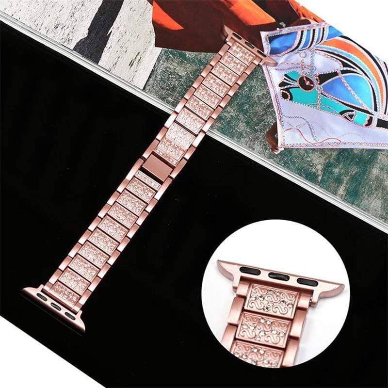 Diamond Watch Band With Case + FREE Band Adjuster Tool