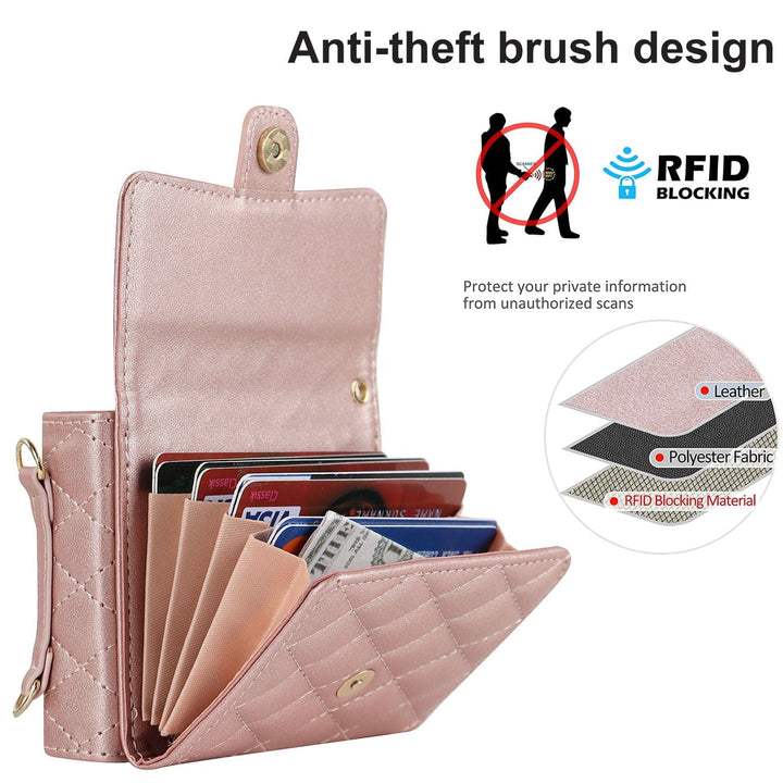 Crossbody Leather Wallet Case For Samsung Z Flip