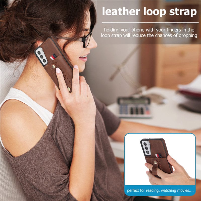 Leather Card Holder Case For Samsung Galaxy S