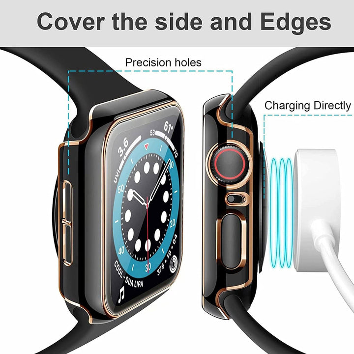 2 Tone Tempered Glass Protective Watch Case