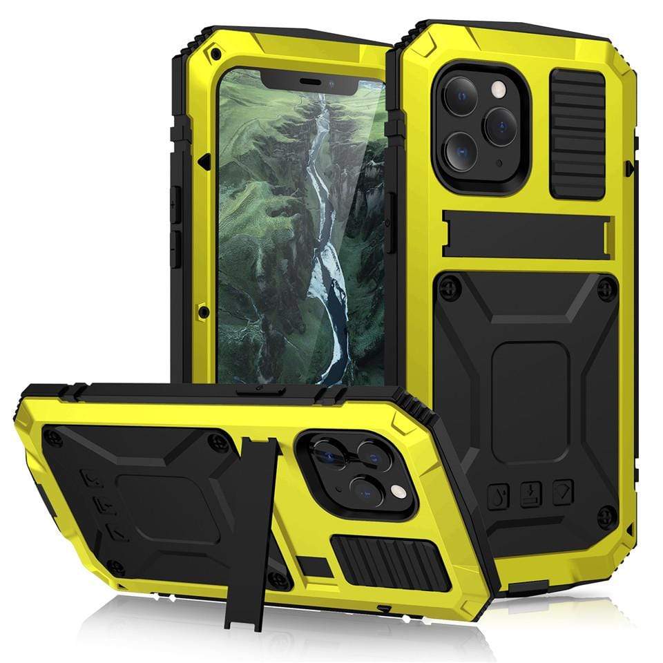 Tough Case For iPhone - Rugged Heavy Duty With Kickstand Apple Phone Cover, iPhone 14 Pro Max / Yellow Tough Case For iPhone - Rugged Heavy Duty With Kickstand Apple Phone Cover, iPhone 14 Pro Max / Yellow