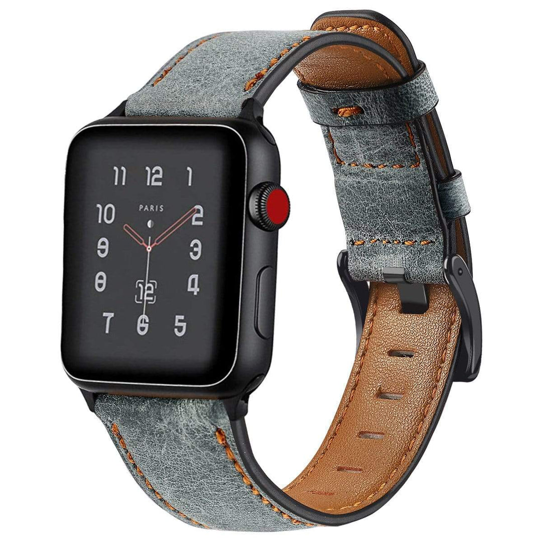 Cowhide Leather Watch Band Gray / 38mm, 40mm & 41mm DP191214S01