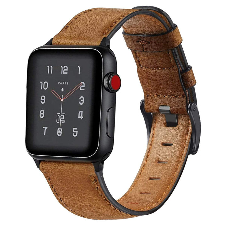 Cowhide Leather Watch Band Brown / 38mm, 40mm & 41mm DP191214S04