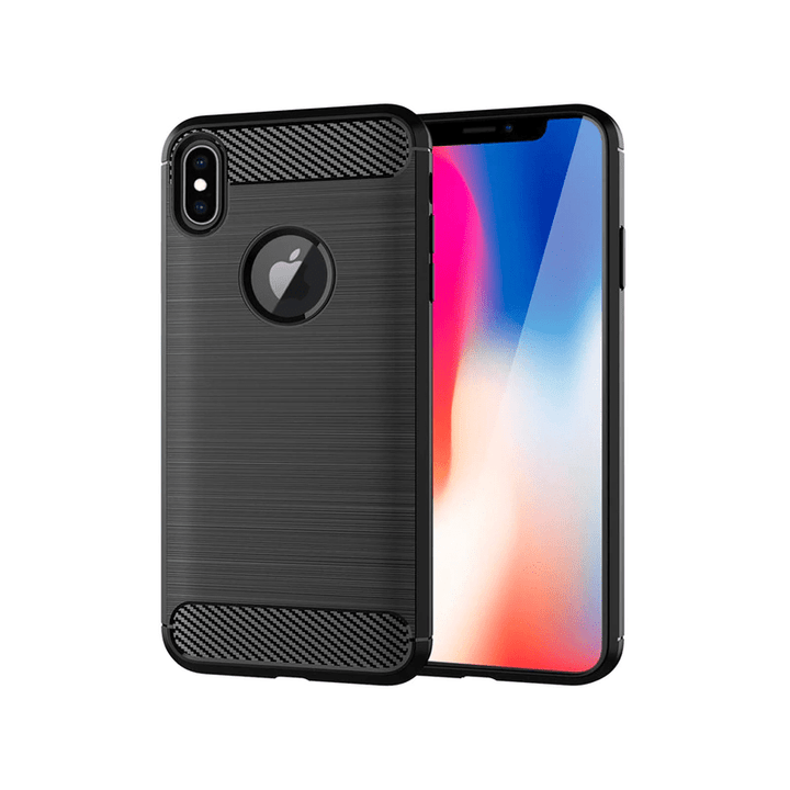 Slim Brushed Carbon Fiber Phone Case iPhone XS MAX / Black W210222A-XSM-Black