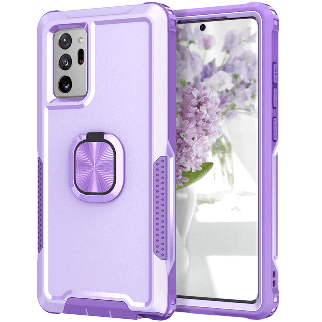 Heavy Duty Magnetic Case With Ring Grip For Samsung Galaxy Galaxy Note 10 / Purple CM20220509-B-02-Samsung Note 10-Purple