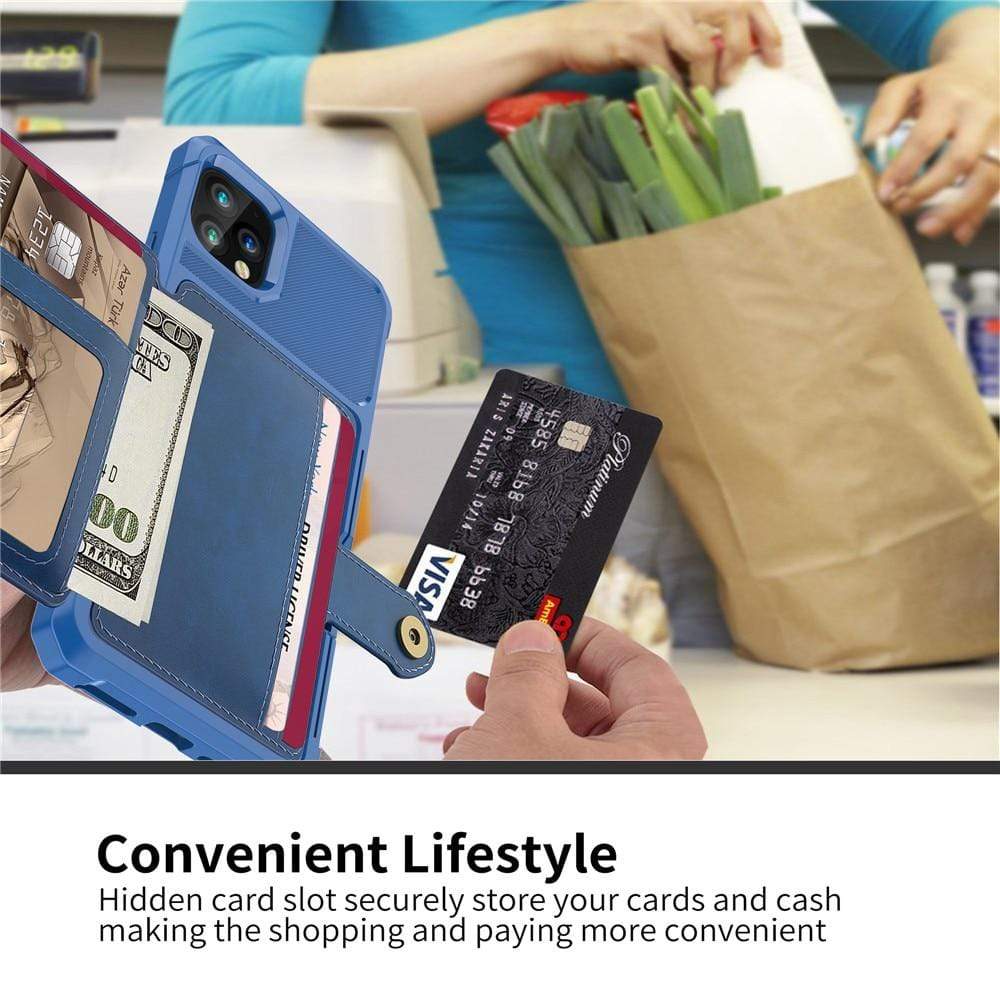 Magnetic Leather Phone Wallet Case