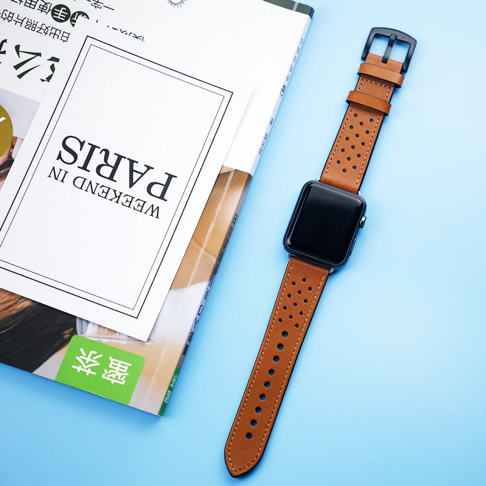 2 Tone Leather Watch Band